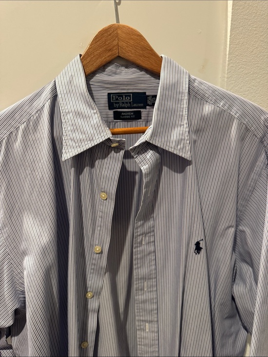 Polo Ralph Lauren Other - Polo by Ralph Lauren Blue and White Pinstripe Dress Shirt